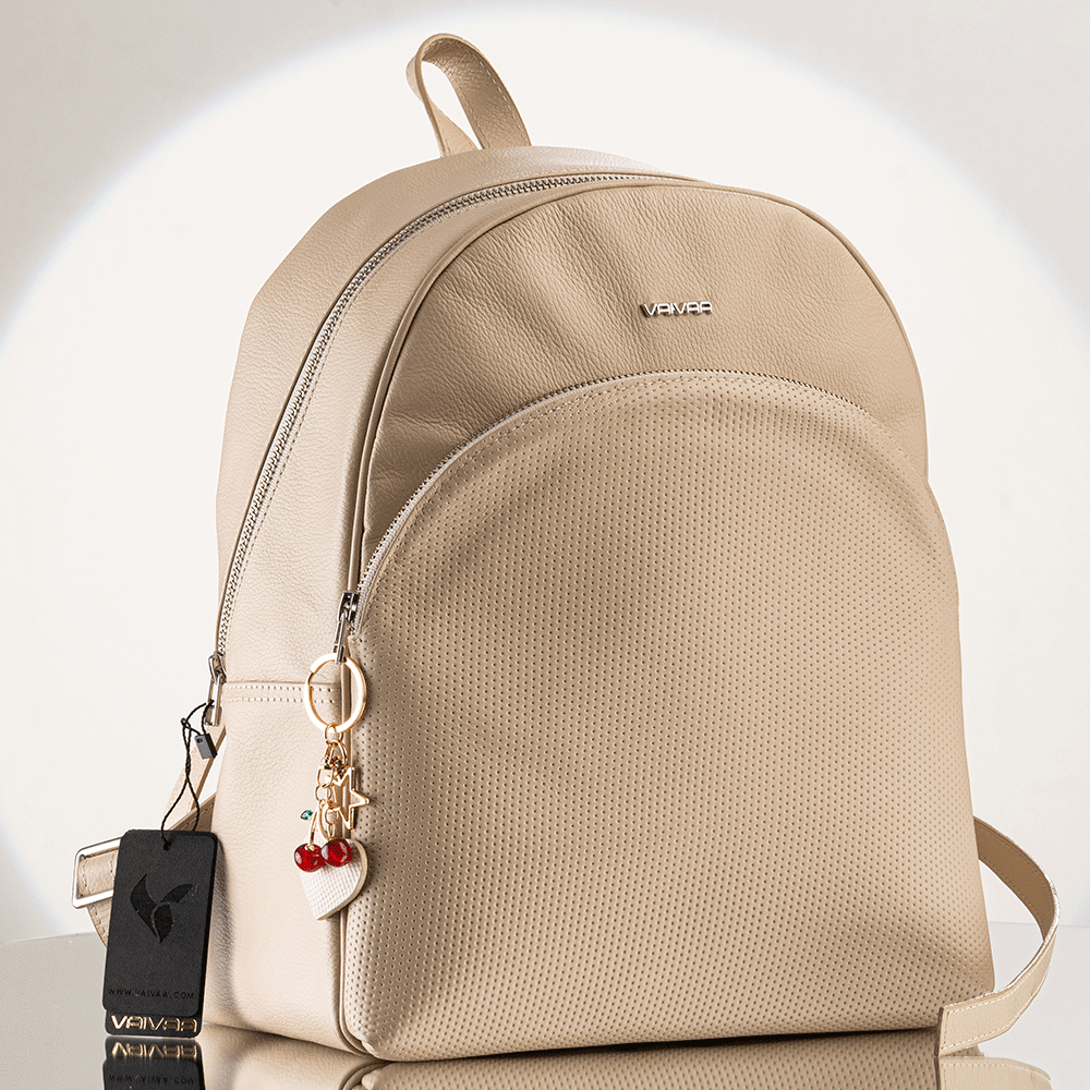 Bolso Mujer Cierre Diagonal Beige 2501103-4