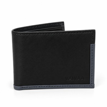 Billetera Hombre Clasica Negro/Gris Oceano Ref. 262203