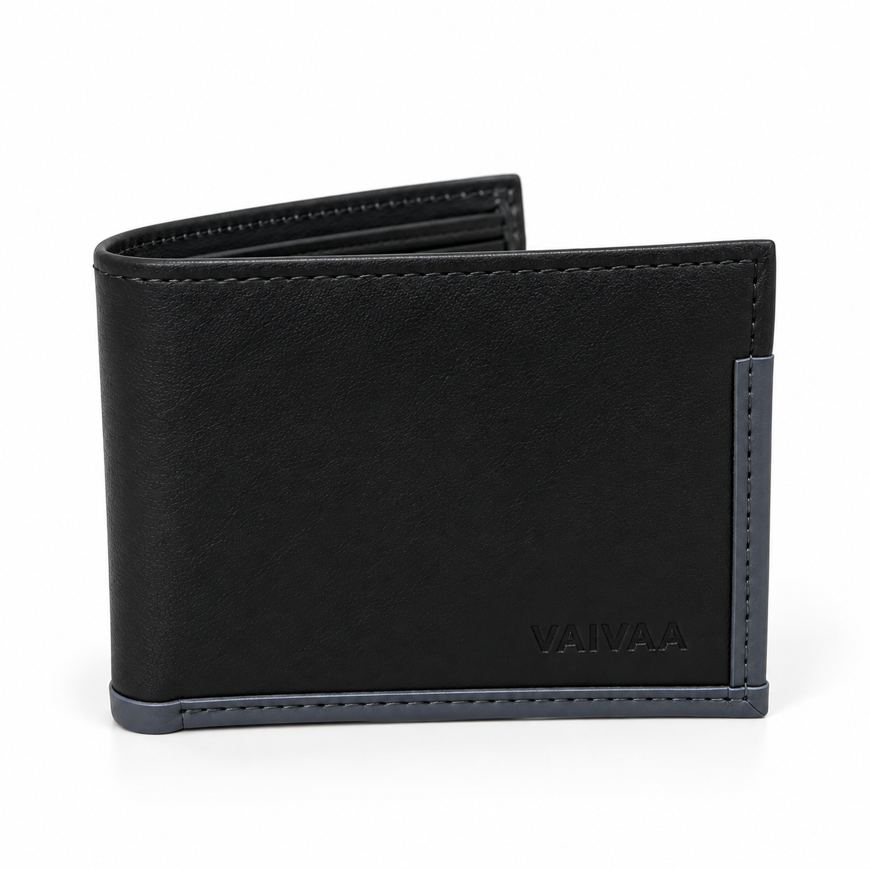 Billetera Hombre Clasica Negro.Gris Oceano 262203-1