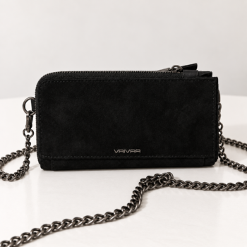 Billetera Mujer Horizontal Carnaza Negro Ref. 261201