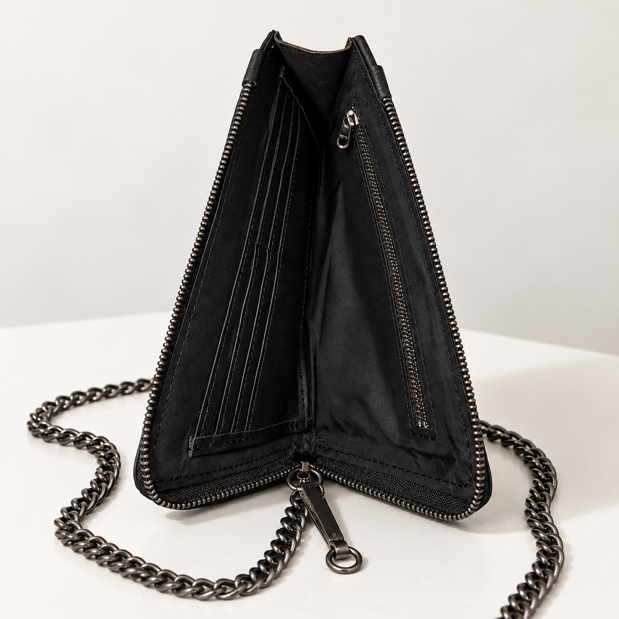 Billetera Mujer Horizontal Carnaza Negro 261201-2