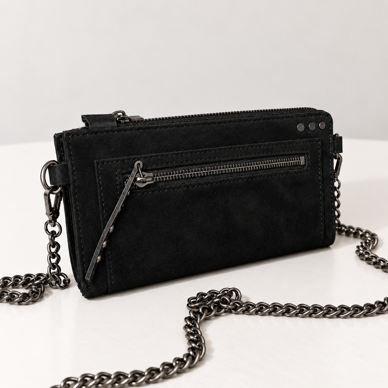 Billetera Mujer Horizontal Carnaza Negro 261201-3